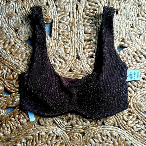 Glittery brown 3 piece swim set from Victoria’s Secret.  Size M-DD. New. - Picture 2 of 12